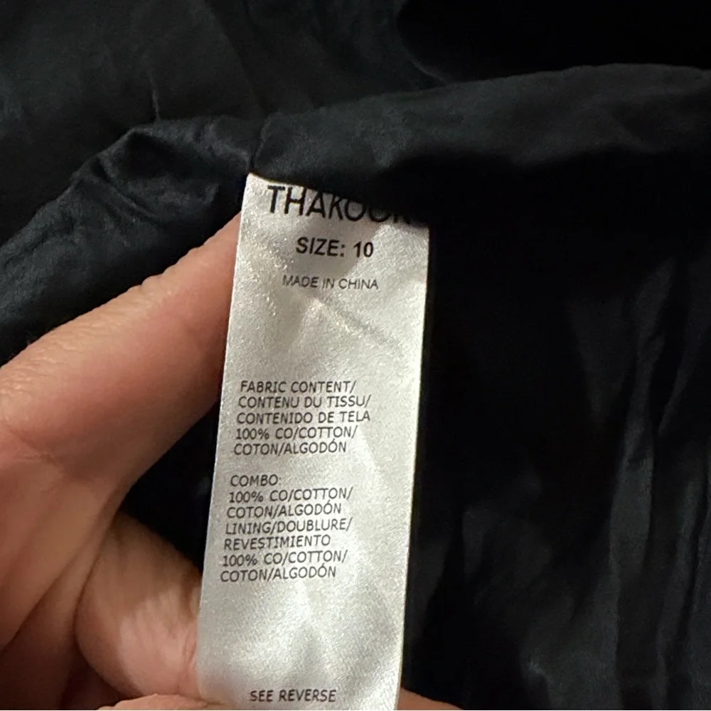 Thakoon Black Cotton‎ Eyelet Trapeze Midi Dress 10